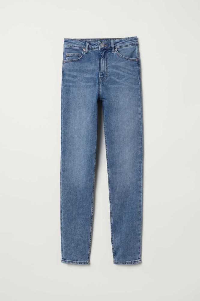 Jeans H&M Flaco High Mujer Azules | 158046RIF