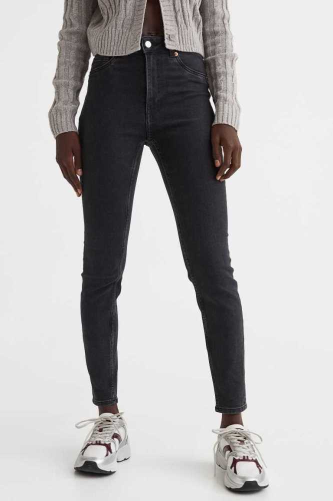 Jeans H&M Flaco High Mujer Marrom | 087965DPX