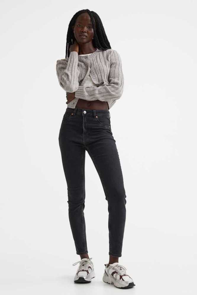 Jeans H&M Flaco High Mujer Marrom | 087965DPX