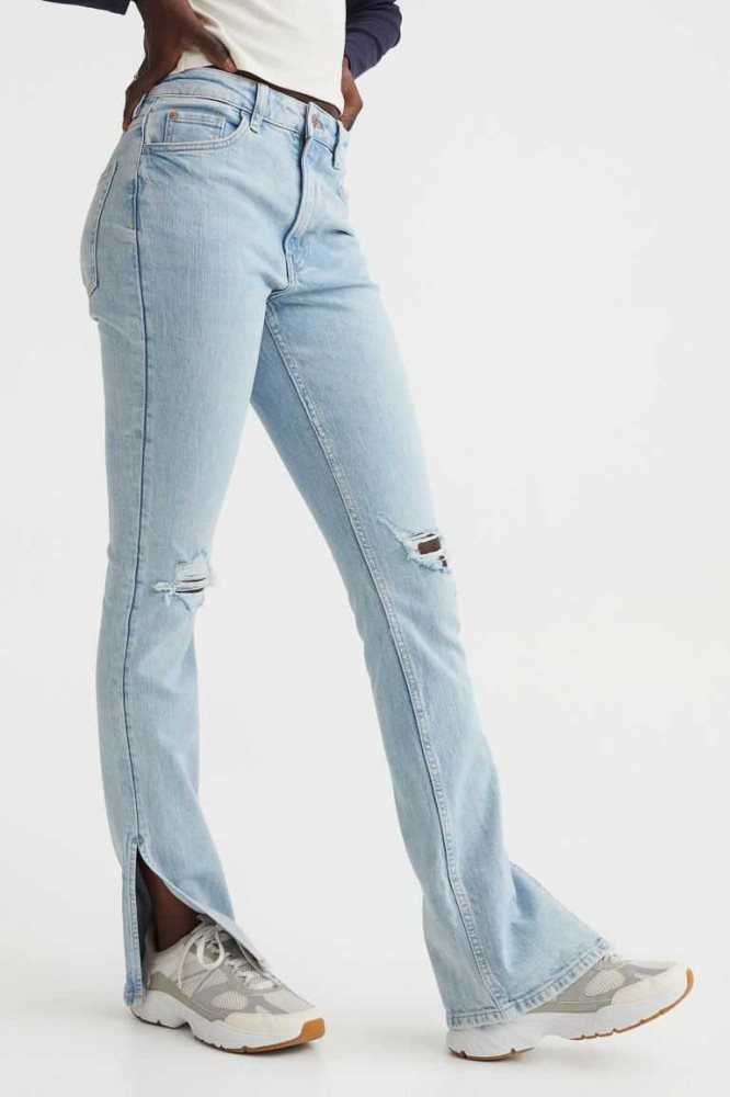 Jeans H&M Flaco High Mujer Negros | 865701MAO