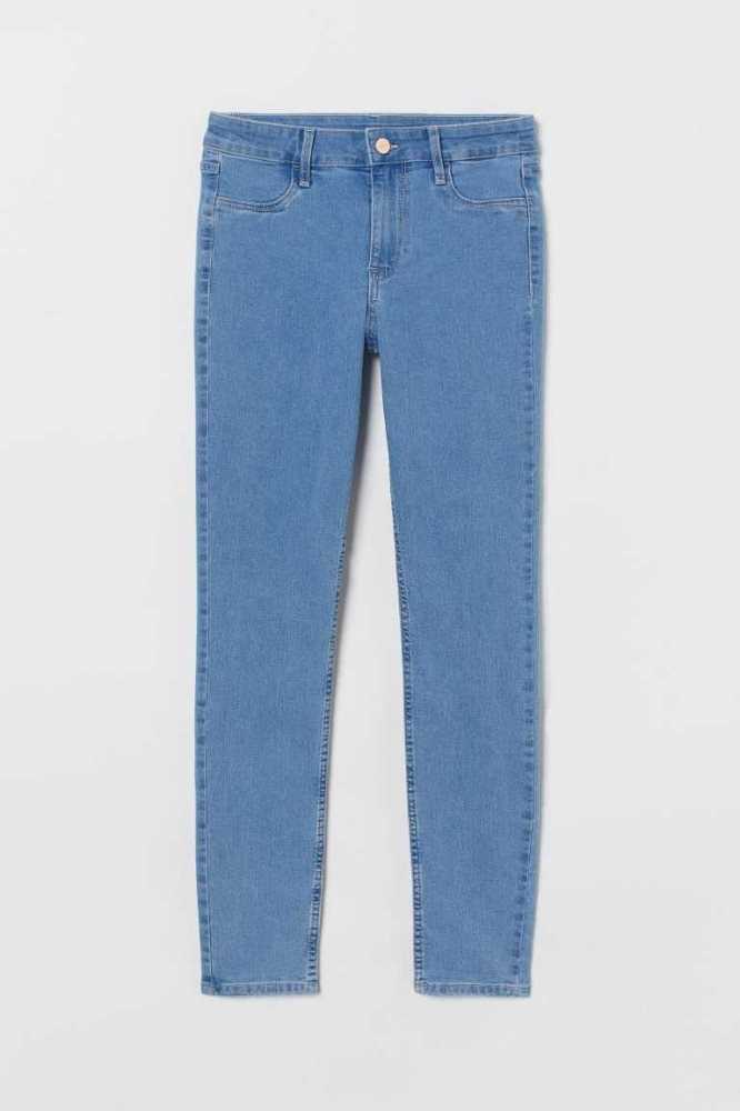 Jeans H&M Flaco Regular Ankle Mujer Azules Oscuro | 318597PDF