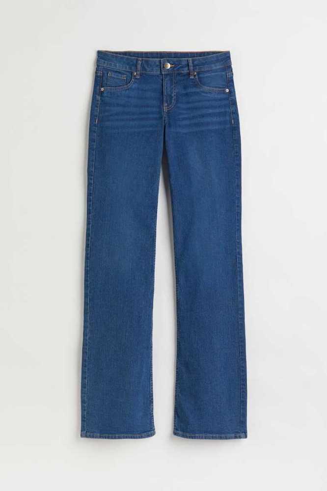 Jeans H&M Flare Low Mujer Azules Oscuro | 072546MZX