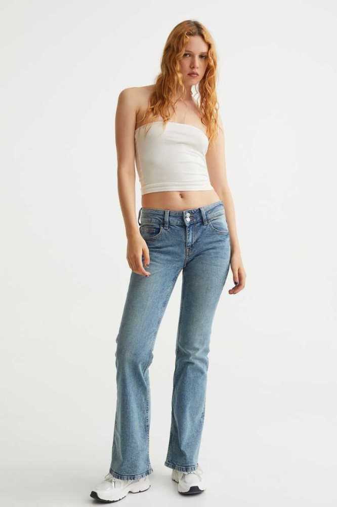 Jeans H&M Flared Low Mujer Grises | 194053VKF