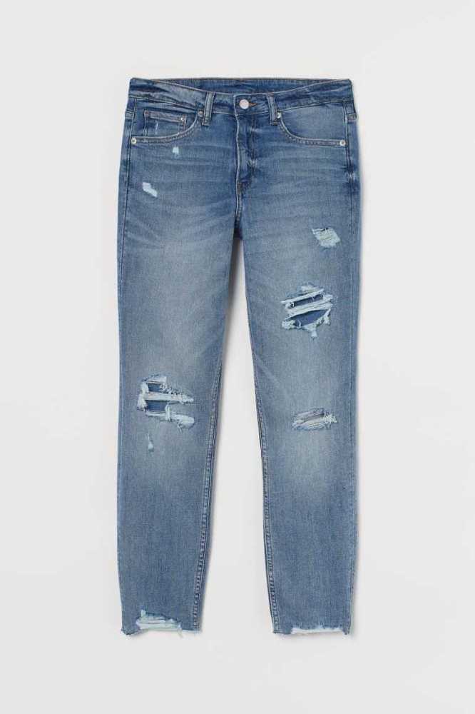 Jeans H&M Girlfriend Regular Mujer Azules Claro | 038457KXY