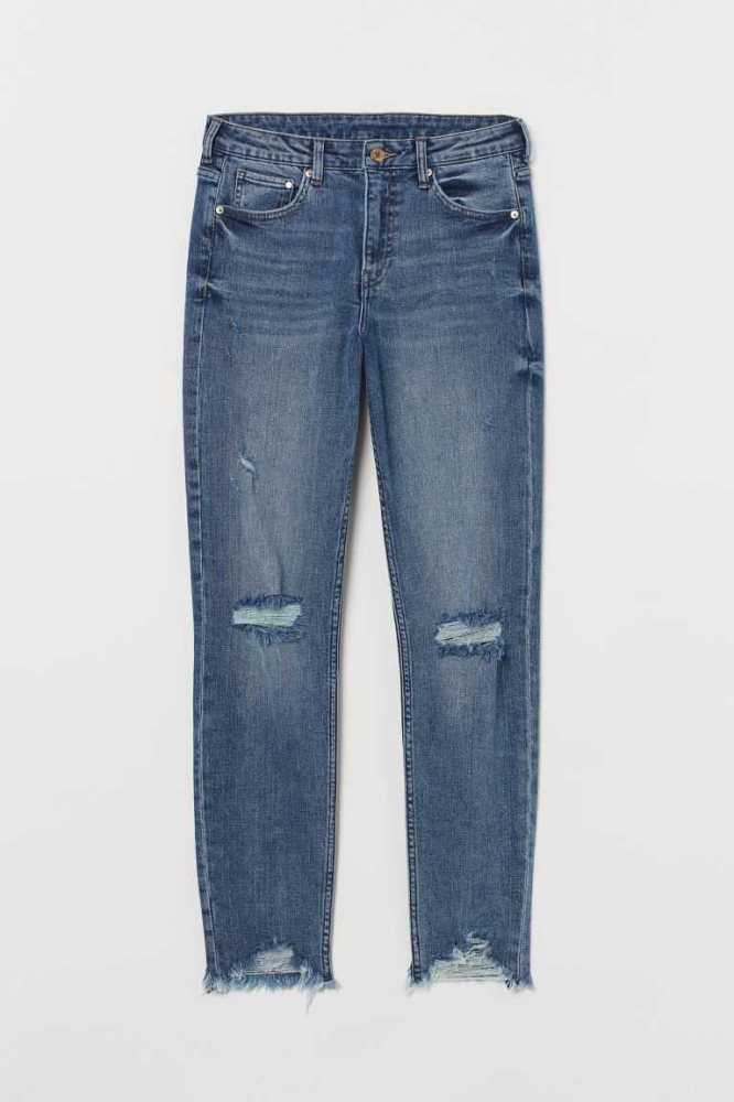 Jeans H&M Girlfriend Regular Mujer Azules Claro | 038457KXY