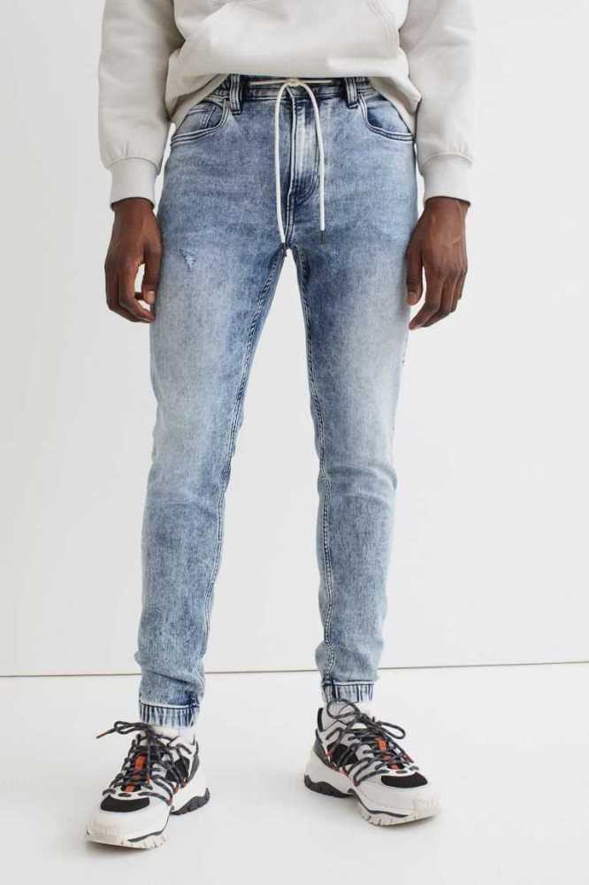 Jeans H&M Híbrido Regular Tapered Joggers Hombre Negros | 314562GWJ