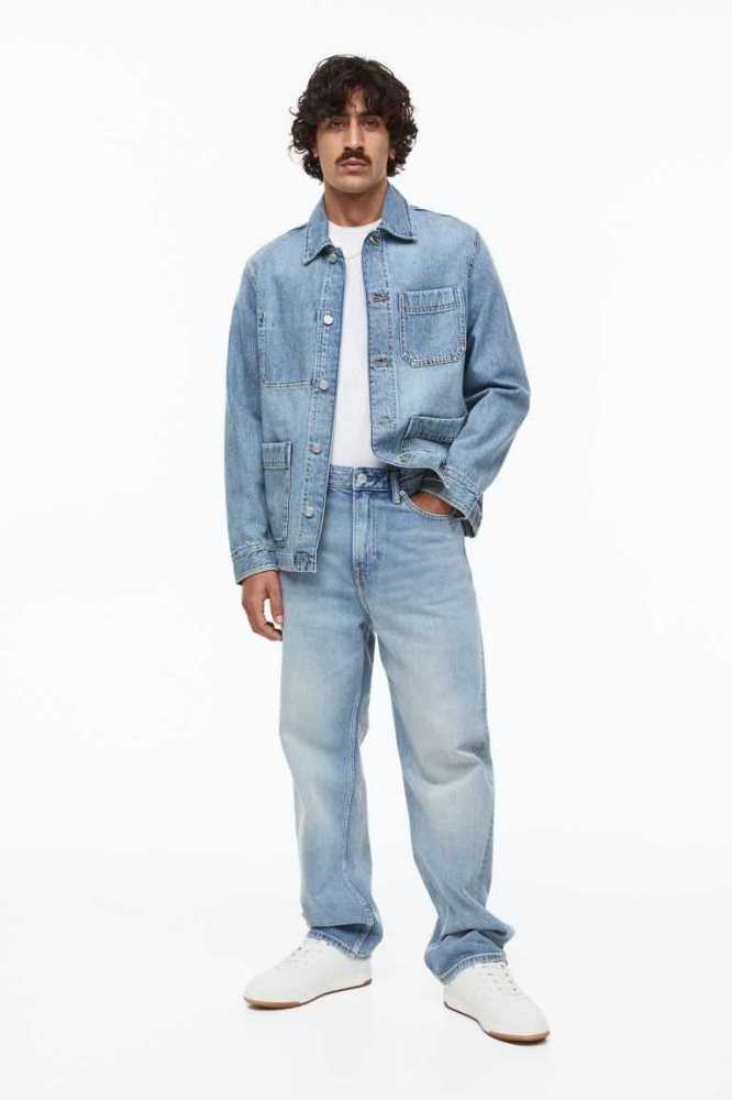 Jeans H&M Loose Hombre Azules | 316748ADH