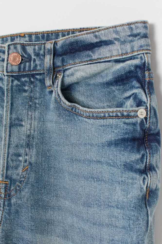 Jeans H&M Mom High Ankle Mujer Azules Claro | 852436UXF