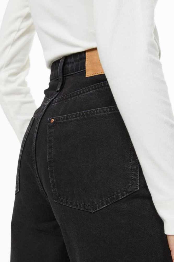 Jeans H&M Mom Loose Fit Ultra High Mujer Grises | 865243CPL