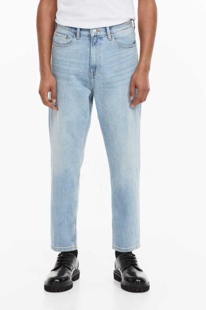 Jeans H&M Regular Cropped Hombre Azules Claro | 789012ISR