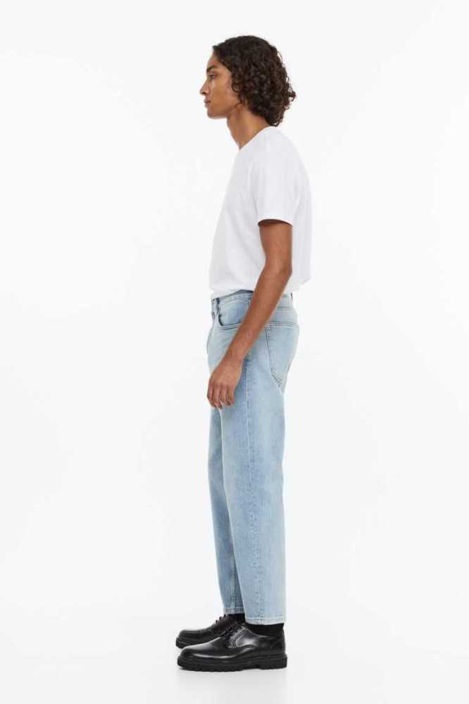 Jeans H&M Regular Cropped Hombre Azules Claro | 789012ISR