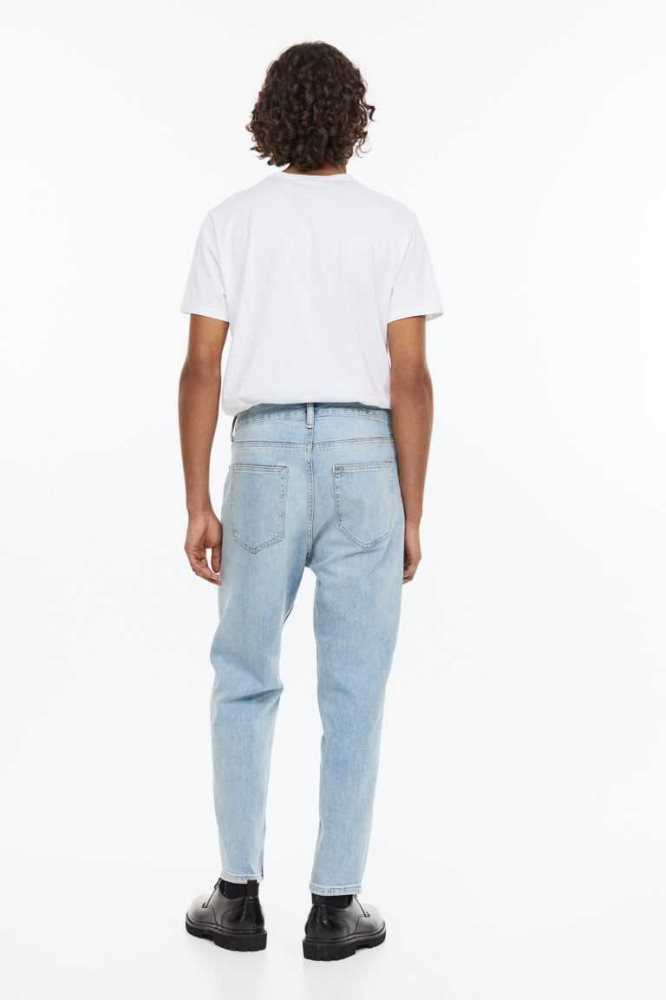 Jeans H&M Regular Cropped Hombre Azules Claro | 789012ISR