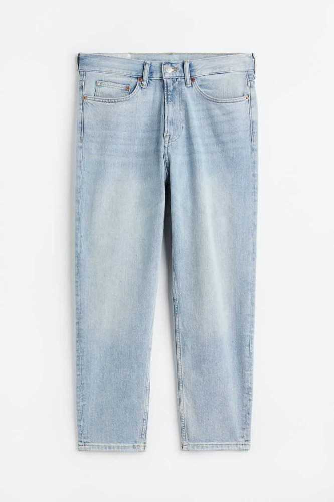 Jeans H&M Regular Cropped Hombre Azules Claro | 789012ISR