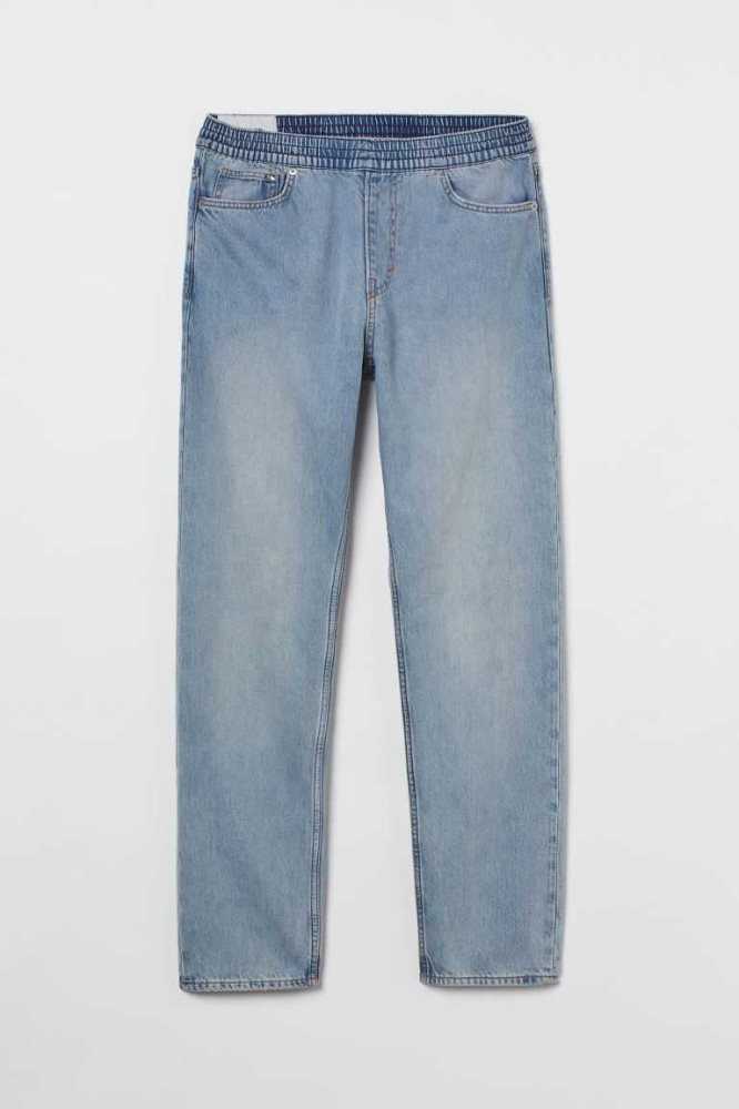 Jeans H&M Relaxed Pull-on Hombre Negros | 230859QBD