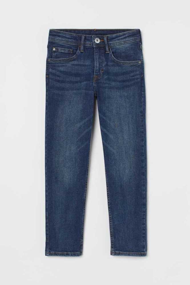 Jeans H&M Relaxed Tapered Fit Niños Azules Oscuro | 097368HZF