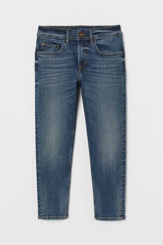 Jeans H&M Relaxed Tapered Fit Niños Azules Oscuro | 097368HZF