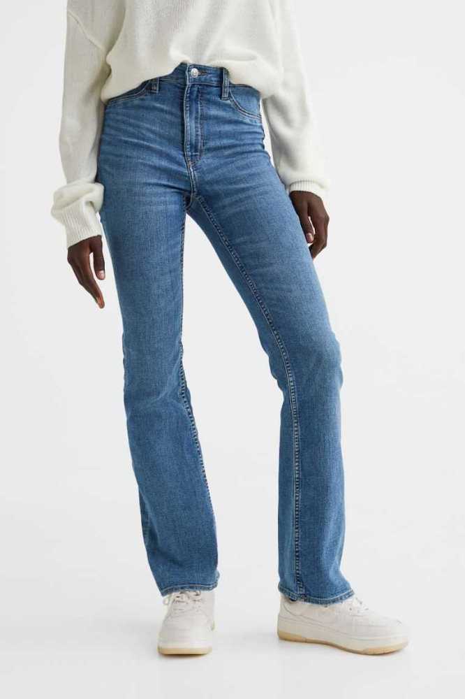 Jeans H&M Slim Bootcut High Mujer Azules Oscuro | 035728OWN