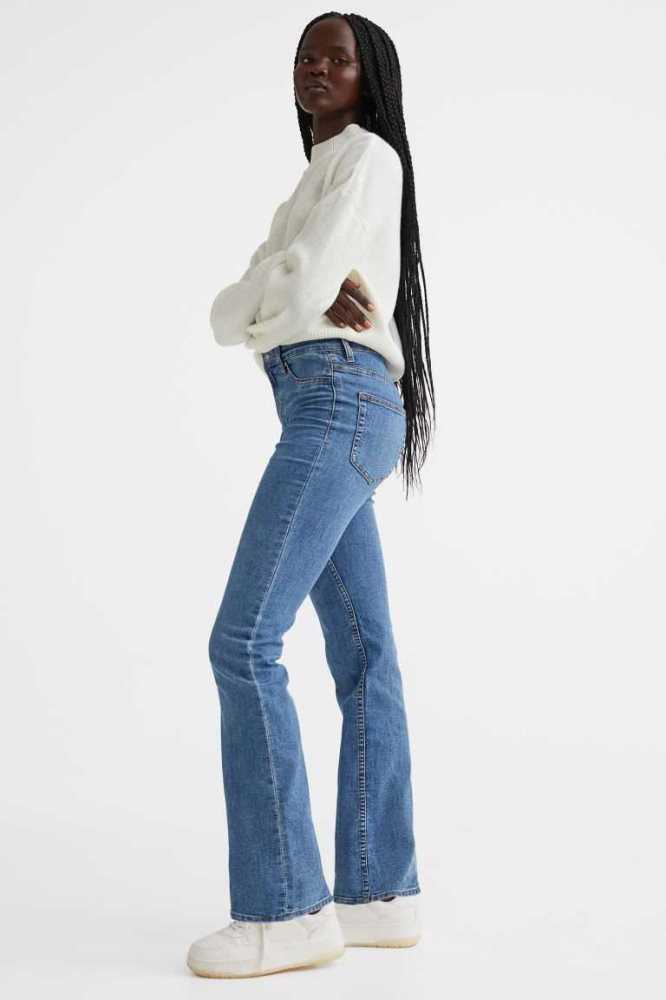 Jeans H&M Slim Bootcut High Mujer Azules Oscuro | 035728OWN