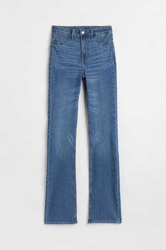 Jeans H&M Slim Bootcut High Mujer Azules Oscuro | 035728OWN