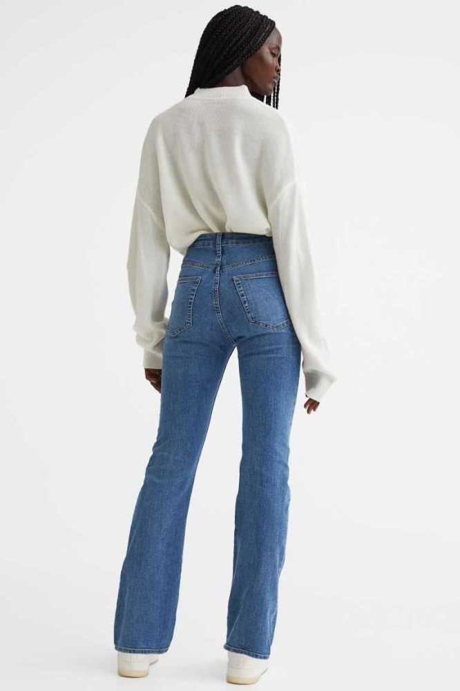 Jeans H&M Slim Bootcut High Mujer Azules Claro | 418375OCA