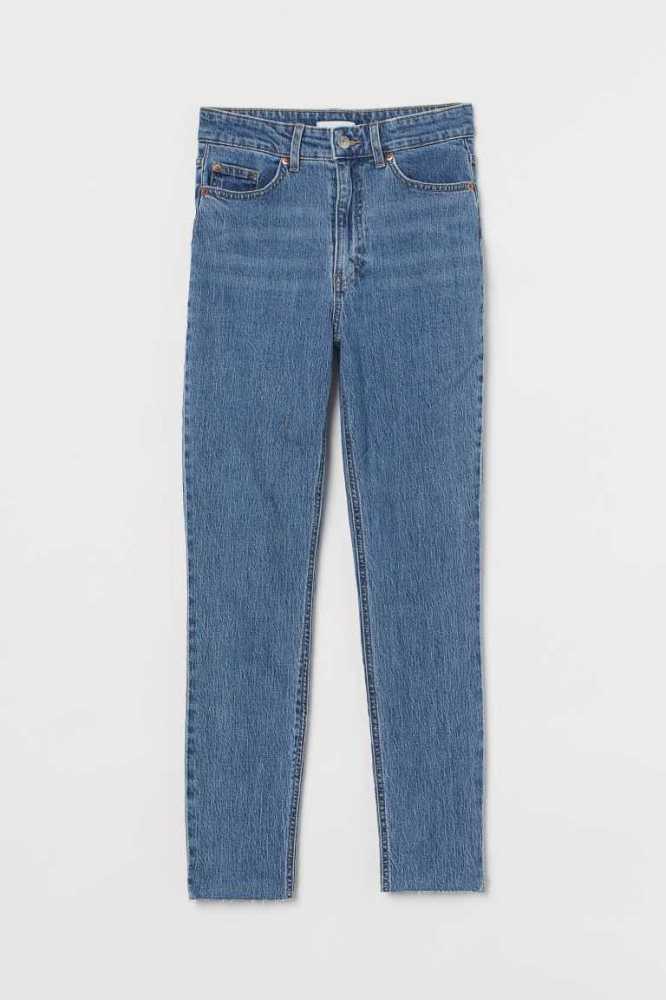 Jeans H&M Slim High Ankle Mujer Azules Claro | 470685NAG