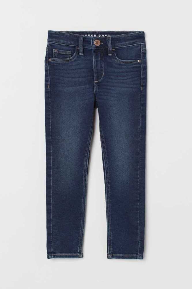 Jeans H&M Super Soft Flaco Fit Niños Azules Oscuro | 950462DRM