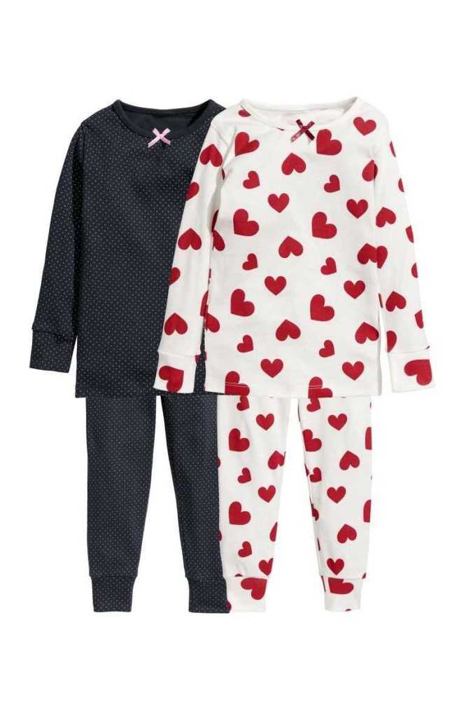 Jersey H&M 2-pack Pajamas Niños Rosas Claro | 265073LMZ