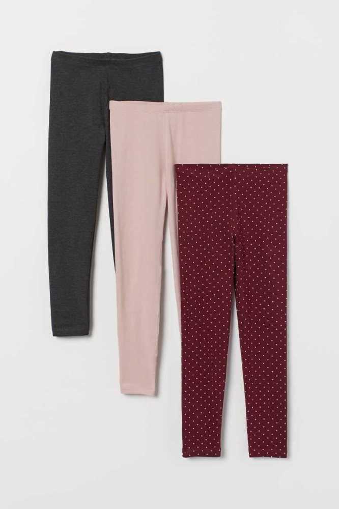 Jersey H&M 3-pack Leggings Niños Marrom Morados | 867524KTS