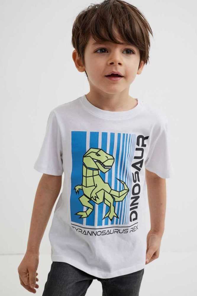 Jersey H&M 5-pack Algodon T-shirts Niños Blancos | 457839EVS