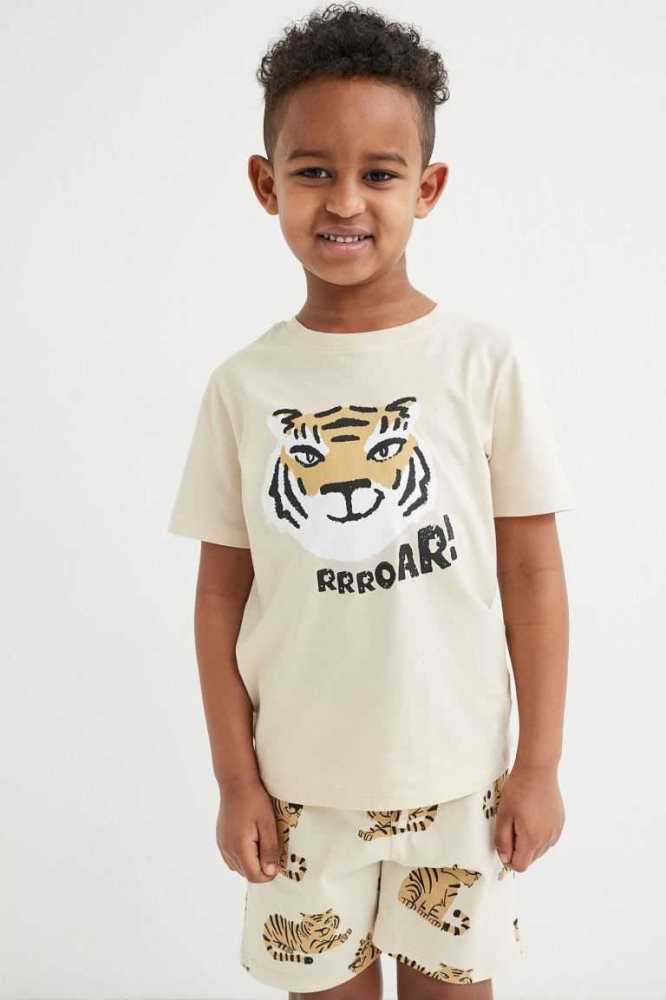 Jersey H&M 5-pack Algodon T-shirts Niños Blancos | 457839EVS