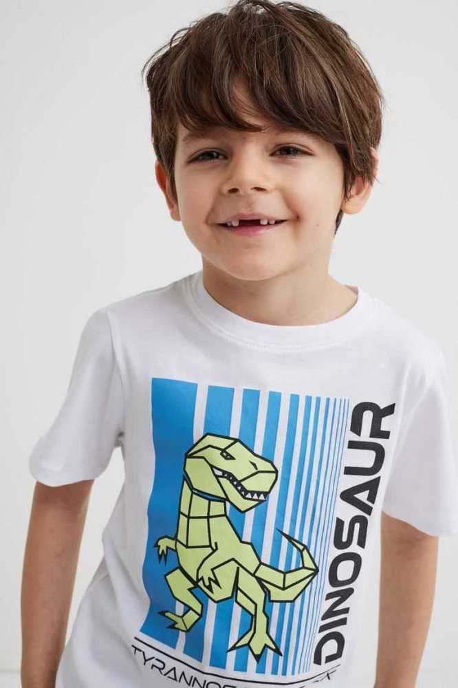 Jersey H&M 5-pack Algodon T-shirts Niños Blancos | 457839EVS