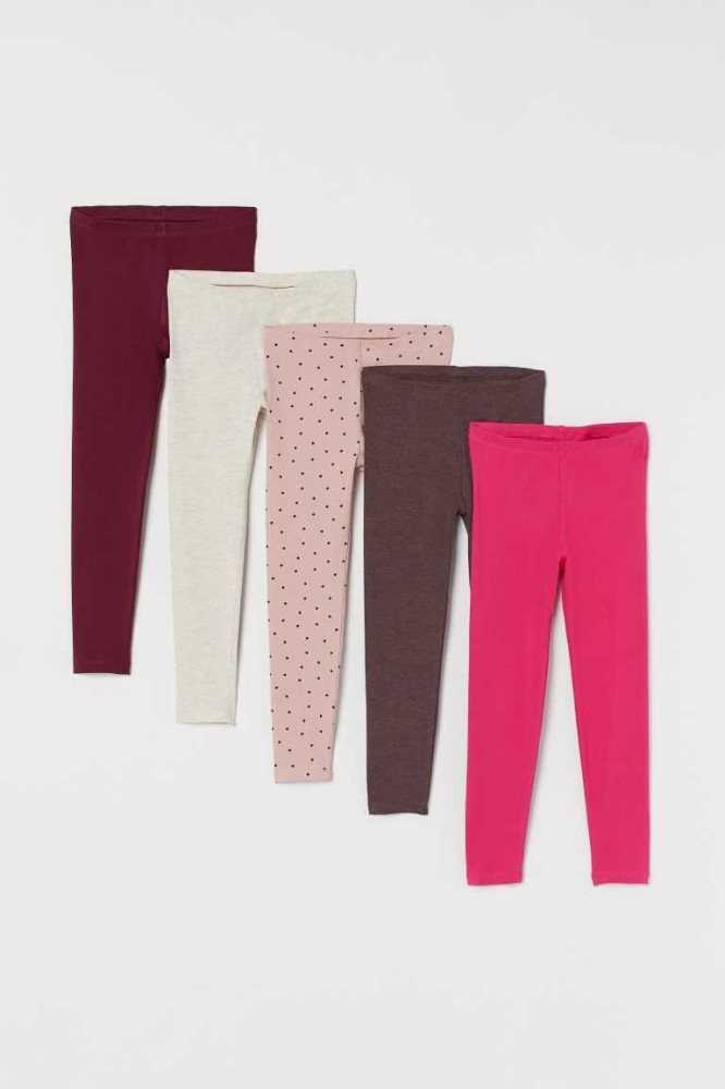 Jersey H&M 5-pack Leggings Niños Grises Grises Oscuro | 925643ALH