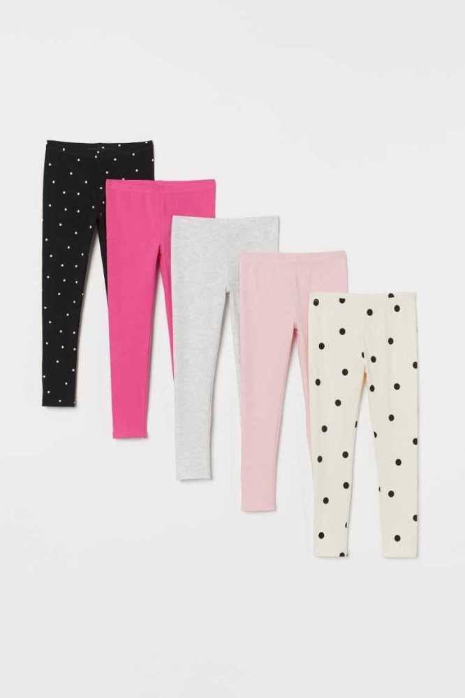 Jersey H&M 5-pack Leggings Niños Grises Grises Oscuro | 925643ALH