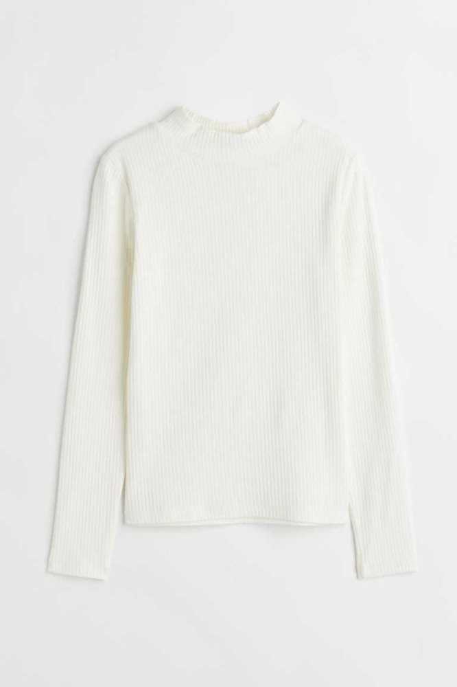 Jersey H&M Acanalado Mock Turtleneck Top Niños Rosas | 549608JNW