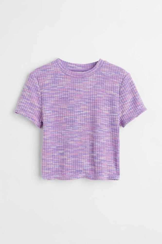 Jersey H&M Acanalado Top Niños Rosas | 573428OWZ