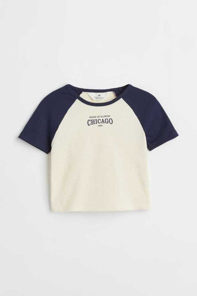 Jersey H&M Algodon Crop Top Niños Verdes | 081736DQK