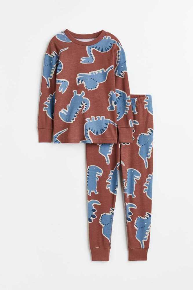 Jersey H&M Algodon Pajamas Niños Grises Oscuro | 426710FDY