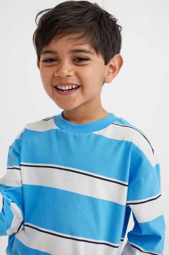 Jersey H&M Algodon Shirt Niños Azules | 513769EYS