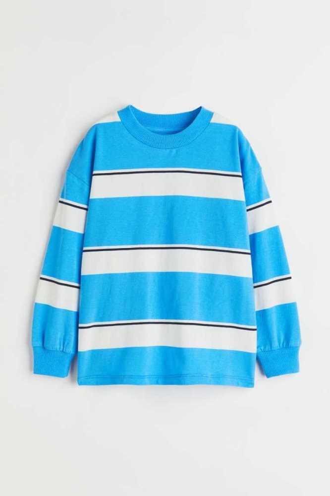 Jersey H&M Algodon Shirt Niños Azules | 513769EYS