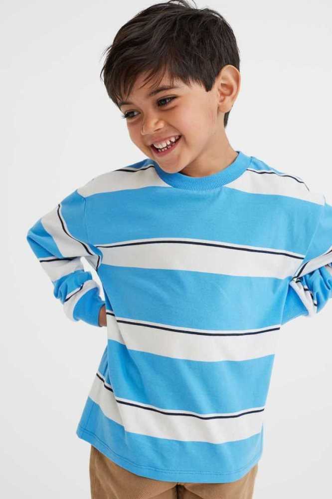 Jersey H&M Algodon Shirt Niños Azules | 513769EYS