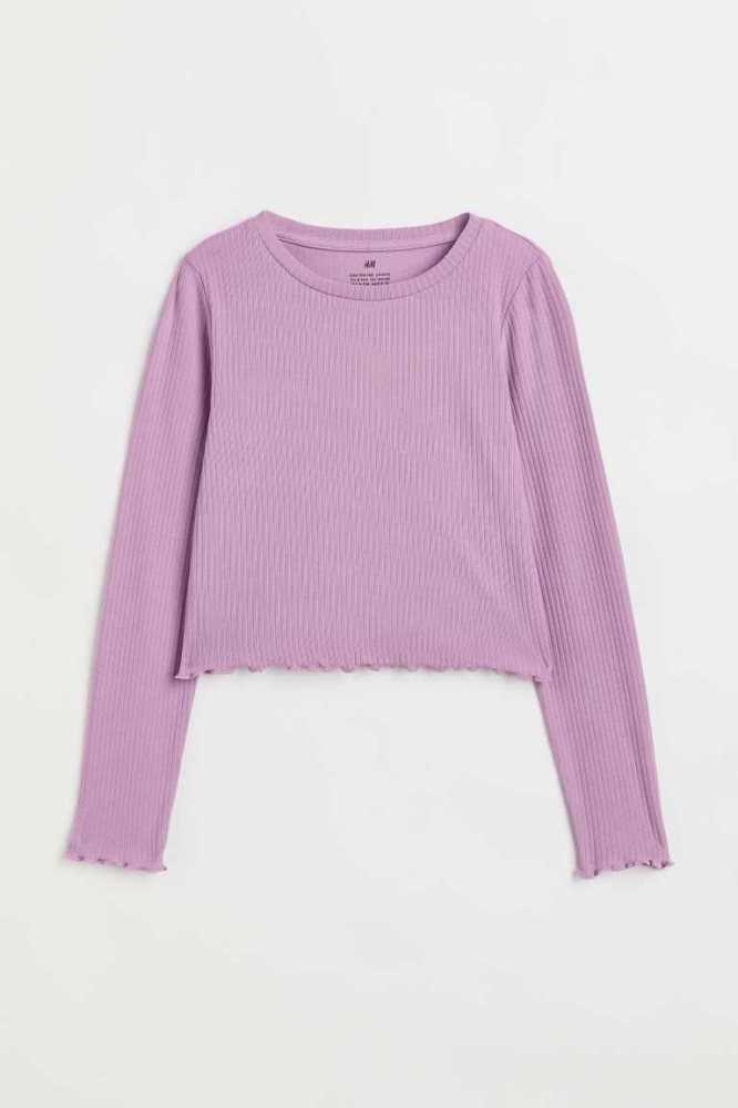 Jersey H&M Algodon Top Niños Morados | 960847BOS