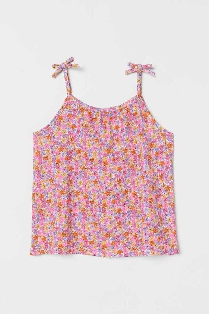 Jersey H&M Bow-detail Tank Top Niños Azules Claro | 436205CUA