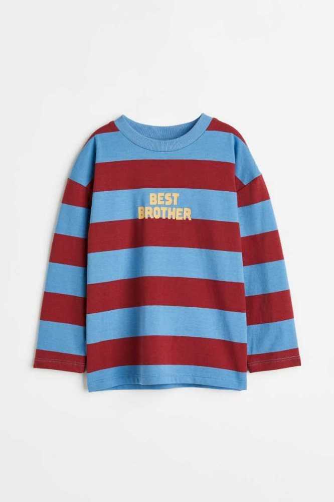 Jersey H&M Long-sleeved Shirt Niños Azules | 485613RNE