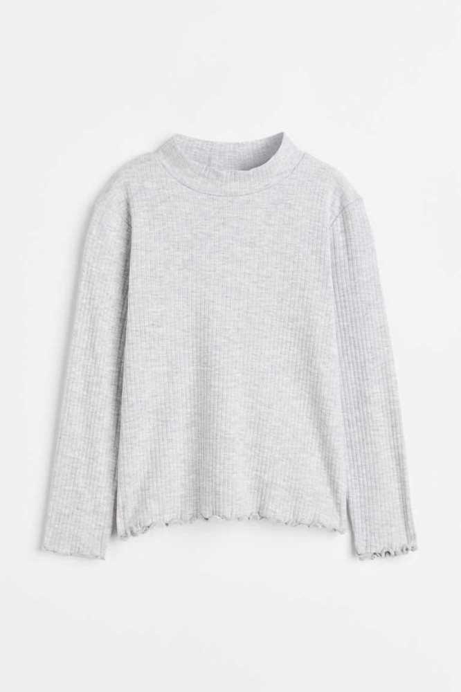 Jersey H&M Mock Turtleneck Top Niños Grises Claro | 428793ELG