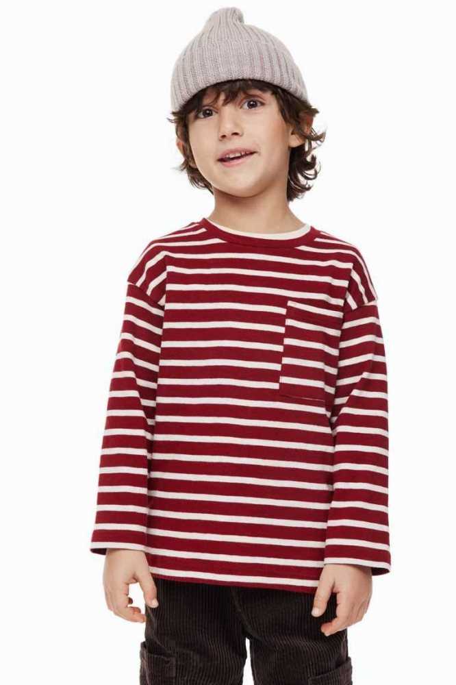 Jersey H&M Oversized Algodon Shirt Niños Rojos Oscuro | 174256XDP