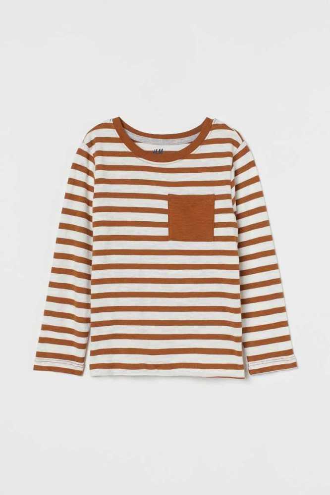 Jersey H&M Pocket-detail Shirt Niños Azules Oscuro | 824176GWD