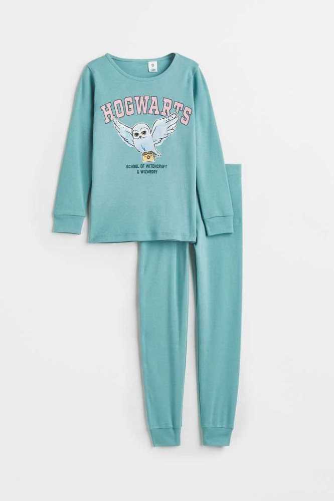 Jersey H&M Printed Algodon Pajamas Niños Rosas Claro | 048197FVQ