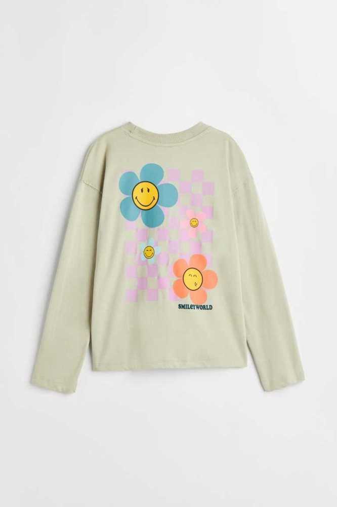 Jersey H&M Printed Algodon Top Niños Blancos | 916324YST