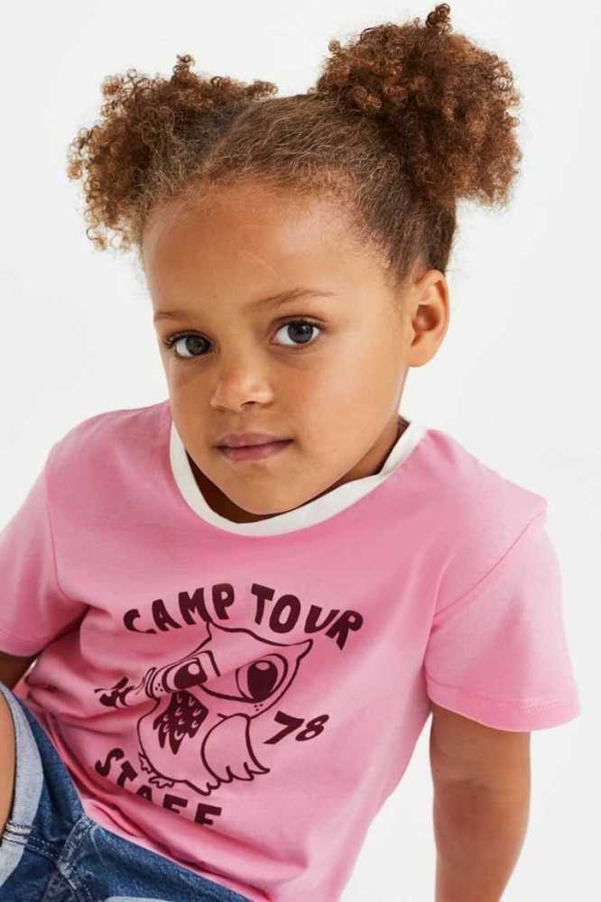 Jersey H&M Printed Top Niños Amarillos Claro | 098162NJM