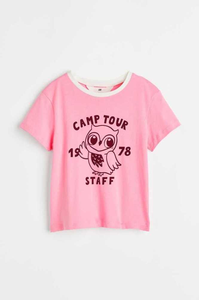 Jersey H&M Printed Top Niños Amarillos Claro | 098162NJM